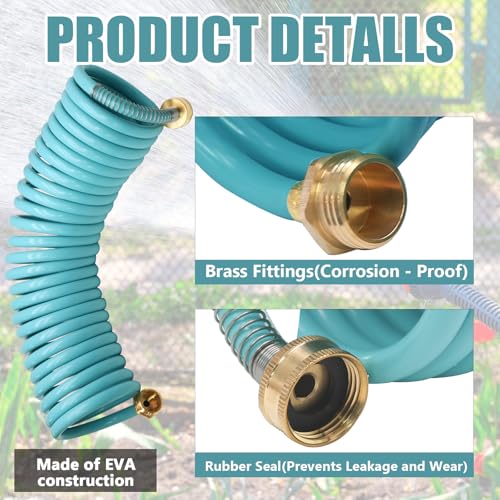 25ft EVA Garden Hose - color: Blue, size: 25FT