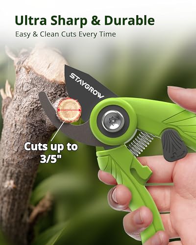Garden Shears 6.9" Pruning Shears for Gardening Green - size: 6.9 Inch Bypass Green