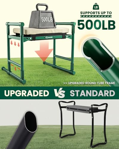 Saker 2026 Upgraded Garden Kneeler and Seat with 500LB Frame & Soft Pad - size: Luxury version