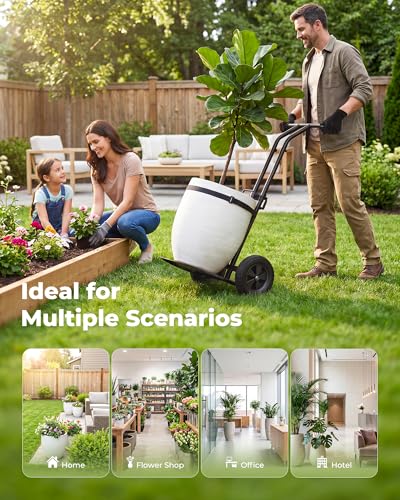 Brightown-Plant-Caddy-with-Wheels Heavy Duty, 200 Lbs Ergonomic Plant Dolly - color: Black