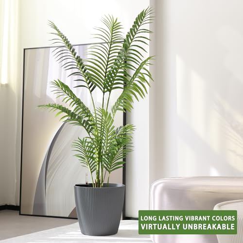 Dexceder 13x12 Self Watering Planters Indoor (2 Pack, Gray) - color: Gray, size: 13x12