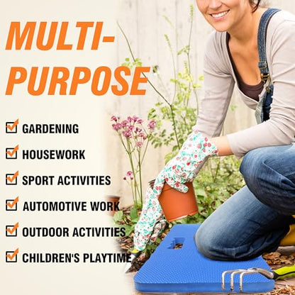 Gardzen 3-Pack Garden Kneeling Pad, EVA Foam Kneeler Pad for Gardening, Baby Bath, Yoga, Pilates, Exercise, 18" x 11" x 1", Blue - size: 18"x11"x1" - 3 Pack