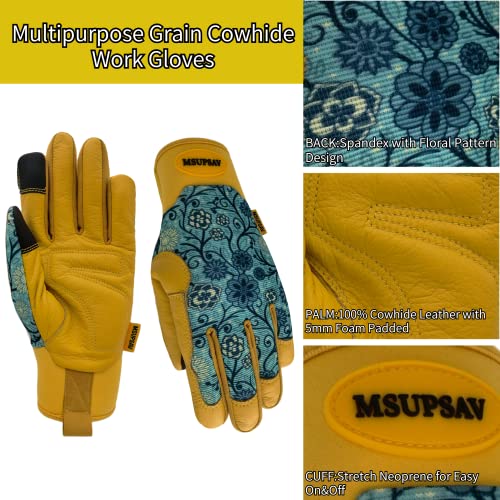 Cute Pattern Gardening Gloves,Thornproof Garden Glove,Gardener Gift - color: 1 Pair Per Pack-blue, size: Large