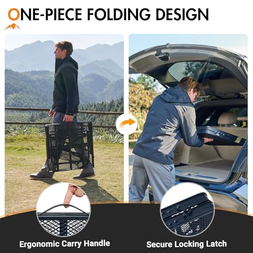 Portal 4 ft Folding Camping Grill Table Heavy Duty Portable Outdoor for BBQ