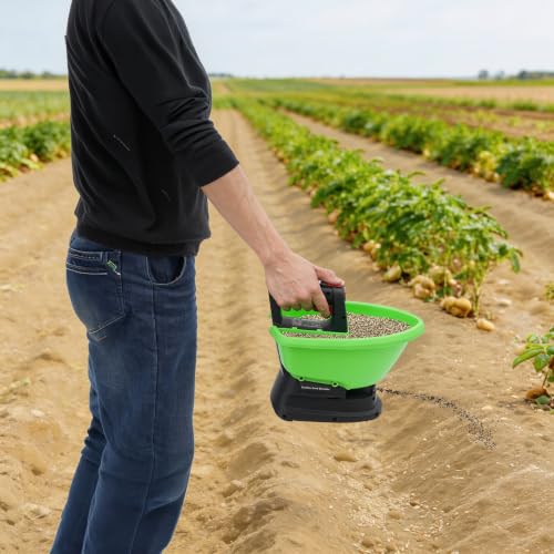 Handheld Electric Spreader, Seed Fertilizer Spreader for Garden Lawn