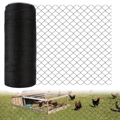 25x50ft Bird Netting for Chicken Coop, 1" Mesh Chicken Netting Cover - size: 25x50FT-1"