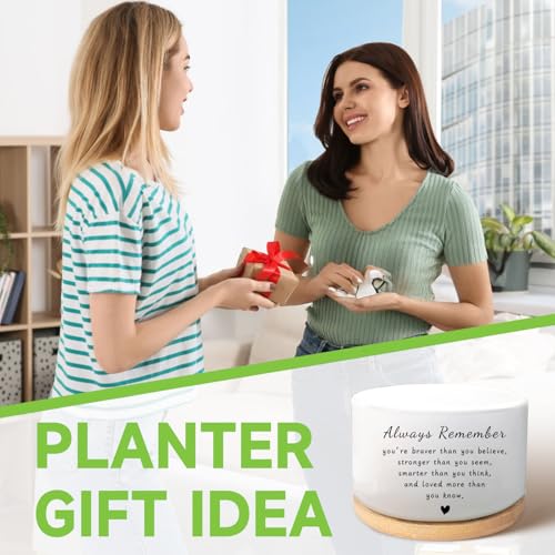Inspirational Gifts for Women, Succulent Plant Pot (Plants Not Included) - style: Always remember