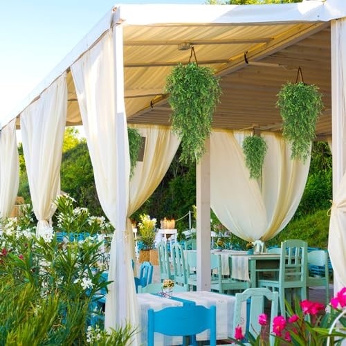 RECUTMS 4PCS Artificial Green Lavender Fake Hanging Ivy Plants for Outdoors - color: Green