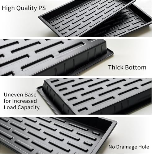 RooTrimmer 10 Pack 1020 Seed Starter Trays and 10 Pcs 72 Cell Plug Trays, Thick Durable Seedling Plastic Nursery Tray for TD538 1020 Tray Germination (10 Sets) - size: 72 Cells-shallow