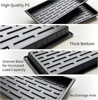 RooTrimmer 10 Pack 1020 Seed Starter Trays and 10 Pcs 72 Cell Plug Trays, Thick Durable Seedling Plastic Nursery Tray for TD538 1020 Tray Germination (10 Sets) - size: 72 Cells-shallow