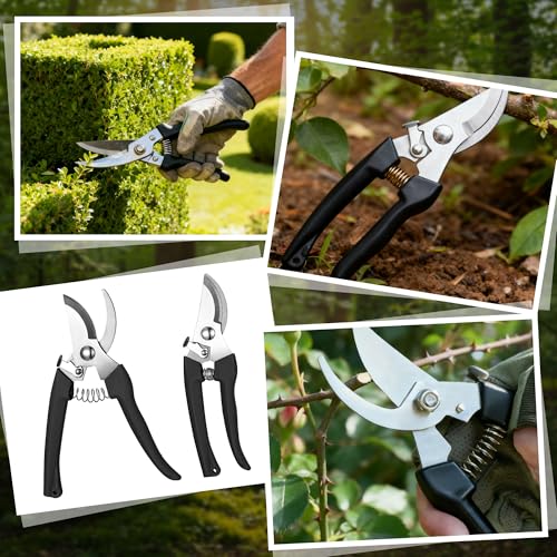 Chumia 30 Pack Garden Shears Flower Clippers for Plant Cutting, Black - color: As Pictures