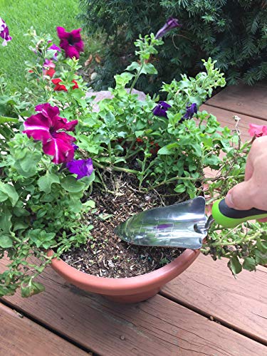 Garden Guru Transplanter Trowel Shovel - Stainless Steel - Rust Resistant - Ergonomic Grip - Perfect Hand Shovel Tool for Gardening Weeding Transplanting and Digging in Garden Beds (2 Pack) - size: 2 Pack, style: Stainless Steel