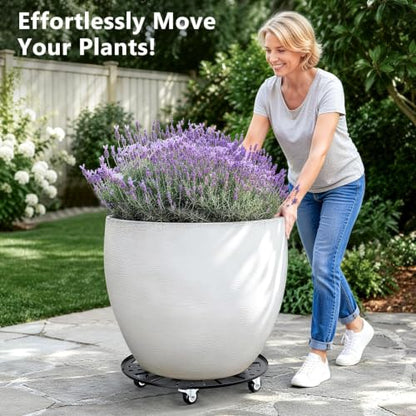 KEDSUM 20 in Plant Caddy with Wheels, Anti-Rust & Anti-Slip, 500LBS - size: 20"