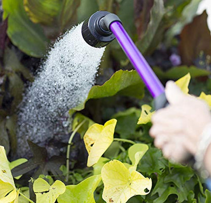 Dramm Rain Wand with One Touch Thumb Valve – Gentle Full Flow Shower Head Watering Wand for Garden Hose, Aluminum Construction – 16 Inch – Green - color: Green, size: 16 Inches