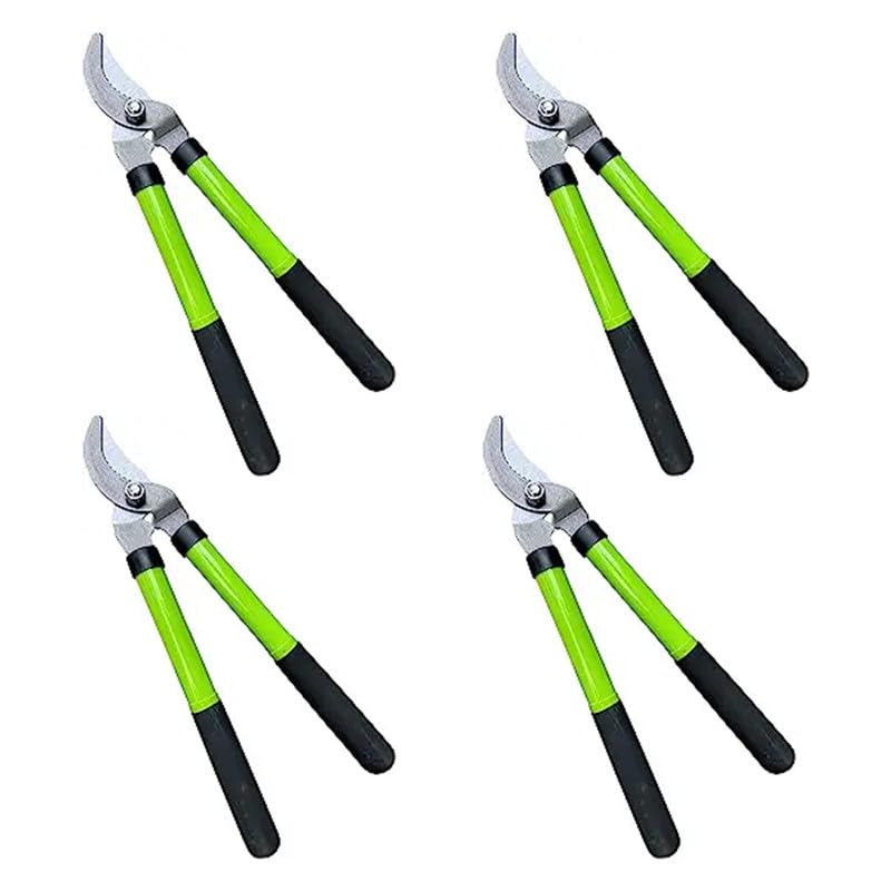 GARDEN GURU Bypass Loppers Tree Trimmer Clipper – Compact 15-inch High Carbon Steel Blade Gardening Loppers Pruning Shear Comfort Grip Handles Heavy Duty Branch Cutter Thick Branches w Ease (4 Pack) - size: 4 Pack, style: Bypass Loppers
