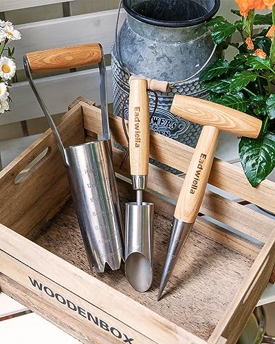 Dibber with 5 Inch Measurements Seed Dibber Garden Tool Hand Dibbler Seed Planter Tool Seed Dispenser Hole Digger for Planting Small Seeds Seedlings Sowing Seeds Transplanting Plants - size: 5-inch Bulb Planter