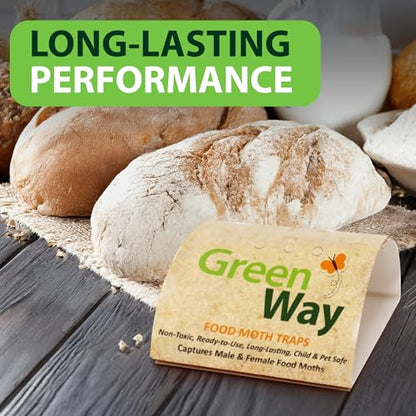Greenway Pantry Food Moth Traps, 1 Pack (Includes 2 Traps and 2 Lures)