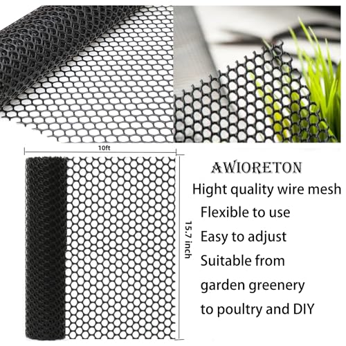 Upgraded Heavy Duty Plastic Chicken Wire Black Zip Ties Poultry Fence - color: Black