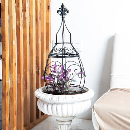 29-Inch Garden Trellis Obelisk – Durable Metal Support for Plants - size: 29" x 11"