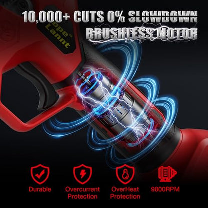 Pruning Shears Compatible with Milwaukee 18V Battery, SK5 Blade, 1.5" Cut - color: Red