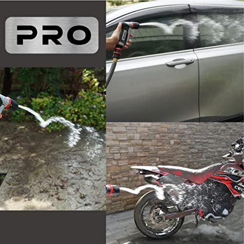 Eden PRO Metal 4-Pattern Hose Nozzle: Front Trigger, Cyclonic Turbo Spray - style: Front Trigger
