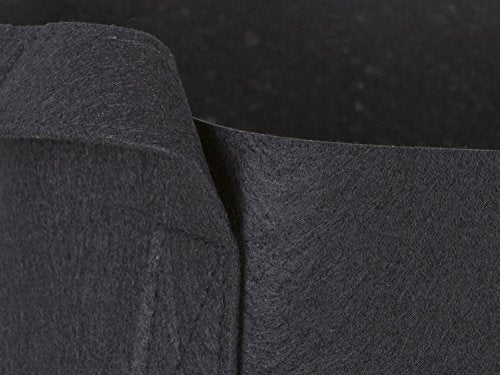247Garden 5-Pack 1-Gallon Aeration Fabric Pot/Plant Grow Bag w/Handles (260 GSM, Black, 6H x 7D) - color: Black, size: 1 Gallon