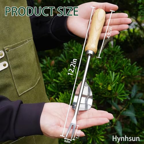 Weed Puller Tool,Crack Weeder Tool, Stainless Steel Crevice Weeding Digger Tool, Paving Brick Moss Removal,6 Teethes Dual Purpose Hand Weeder Tool for Yard Garden, Lawn Edger and Driveway(3 Pcs)