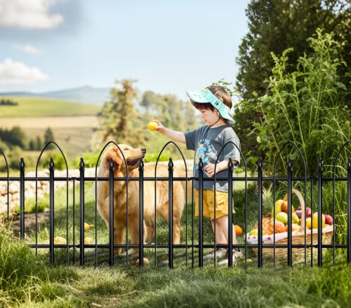 Thealyn Garden Fence 24" H x 24" W (5 Panels, Total 10 ft) - size: 24″ H x 10 ft (5 Panels) Without Gate Latch