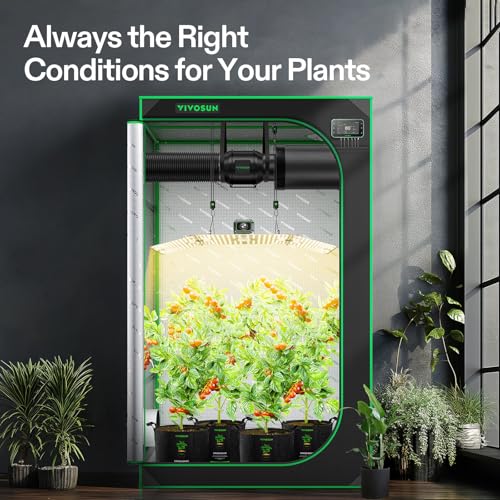 VIVOSUN Smart Grow Tent Kit 4x4, 4-Plant WiFi-Integrated Grow System - size: 48"x48"x80"
