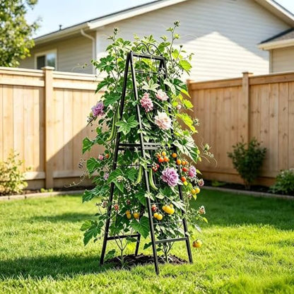 Zhongma Metal Garden A-Frame Trellises Heavy Duty Plant Support 77" H - size: 16"x 77"H A-Frame
