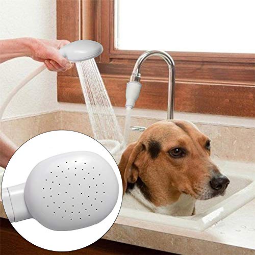 Portable Shampoo Sink Spray Hose, Faucet Attachment with Nozzle for Hair Washing, Baby & Pet Bathing, Vegetable Rinsing, White (White, 3M/9.84FT) - size: 3M/9.84FT