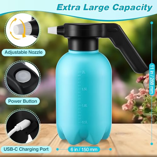 0.5 Gallon Electric Spray Bottle Plant Mister Blue Style - style: Blue Style