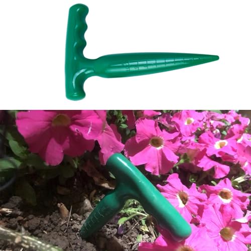 3 Pack Hand Dibber with 4 Inch Measuring Scale Small Plastic Seed Dibber Bulb Planter Tool Seed Planter Herb Seeds Planting Dibbers for Seedlings Vegetable Seeds Garden Kit Tulip Flower Bulbs
