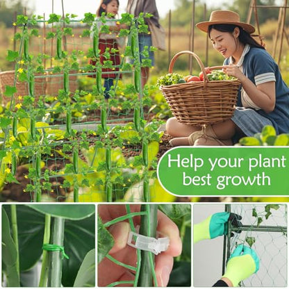 32 x 53 Inch Cucumber Trellis for Climbing Plants Outdoor A-Frame Garden Trellis for Raised Bed Detachable Sturdy Garden Plant Support Trellis for Small Plant Vegetable Flower Grape with Climbing Net - size: 1pack 32 x 53 Inch