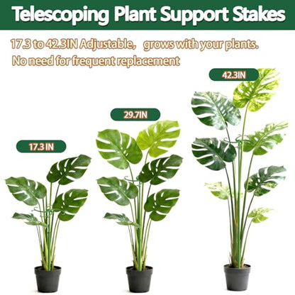 Telescoping Plant Stakes 5Pack 17.3to42.3IN Adjustable MonsteraPlantSupport - size: 42.3 IN 5 PCS