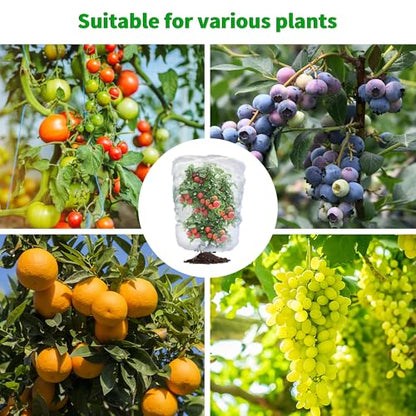 afzdby Garden Mesh Netting with Drawstring,Plants Cover Protection from Anti Birds,Bugs,Cicadas,and Insects-Pest Barrier Bag for Blueberry Bushes,Citrus,Tomatoes,Vegetables,Fruit Tree and Orange - size: 2.62×3.28FT