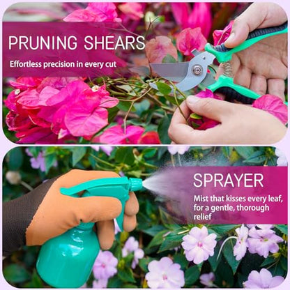 Garden Tool Set, 10 PCS Gardening Tools/Kit for Women,Gardener Gift - color: Purple