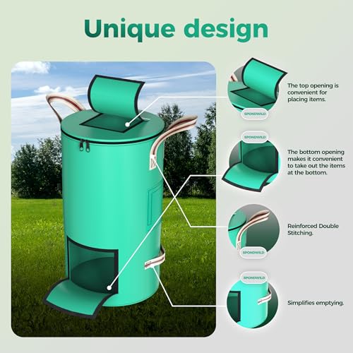 14 Gallon Yard Waste Bags, Reusable Lawn Bags, 1 Pack Leaf Bag