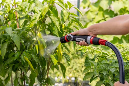Eden PRO Metal Straight 4-Pattern Hose Nozzle: Thumb Operated, Turbo Spray - style: Straight Thumb Control