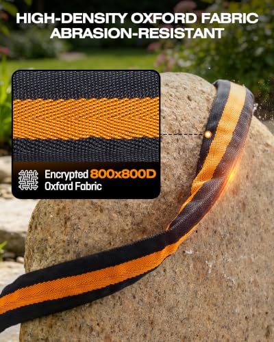 Garden Hose 25 ft, Flexible Lightweight Fabric Water Hose, Kink Free - color: Black-Orange, size: 25 FT