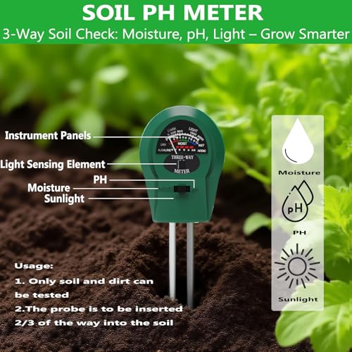 14 PCS Garden Tool Set with Soil Moisture Meter, Stainless Stell Heavy Duty Gardening Hand Tools with Wood Handle, Tote Bag, Repotting Mat, Gardening Tool Set Ideal Gift for Women and Men