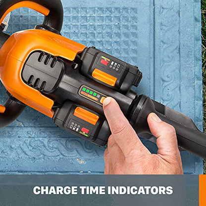 WORX Cordless Hedge Trimmer, 40V 26" Bush Trimmer, WG284.1 - style: 26" 40V Hedge Trimmer w/(2)2.0Ah Batteries