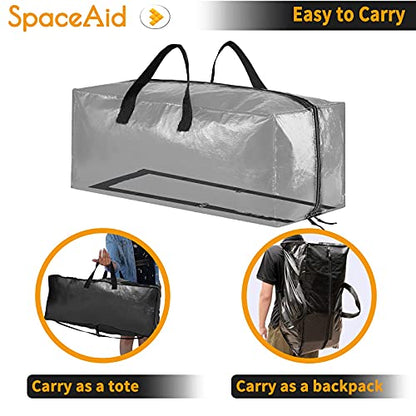SpaceAid Heavy Duty Moving Bags, Extra Large Storage Totes W/Backpack Straps Strong Handles & Zippers, Alternative to Moving Boxes, Packing & Moving Supplies, Black (4 Pack) - color: Black, size: 4 Pack
