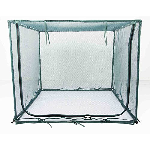 Square 4'x4' Netting Cover 3.3FT Tall Crop Cage Pest Guard Cover for Vegetables Fruits Durable Plant Garden Net with 4 Stakes - style: 49*49*39inches Square Net