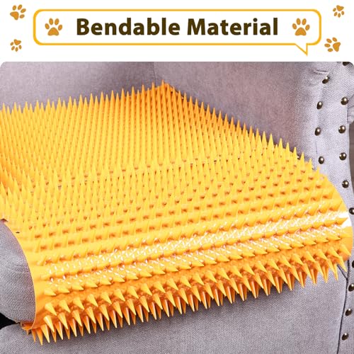 Nuanchu 16 Pack Cat Mat with Spikes, Pet Deterrent Outdoor, Orange - color: Orange