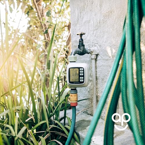 Appy Garden Edge 1 Plus Sprinkler Timer, Programmable Water Timer for Garden Hose, Outdoor Faucet, Drip Irrigation and Lawn Watering System, Waterproof LCD | Automatic Digital Control | Rain Delay