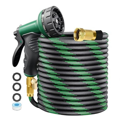 Garden Hose 50 ft, Non-Expandable Kink-Free, Heavy Duty Water Hose - color: Gray