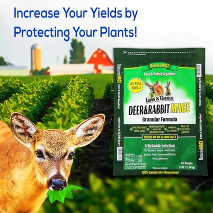 Nature's MACE Deer & Rabbit Repellent 75 lb Granules - size: 75 Pound (Pack of 1)