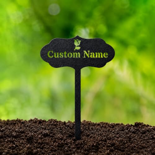 RealSteel Custom Seed & Plant Markers – Metal Garden Stakes for Herbs, Fruits & Vegetables | Elegant Steel Plant Labels for Pots, Raised Beds & Outdoor Gardens | Farmhouse & Greenhouse | Rose Icon - style: Rose