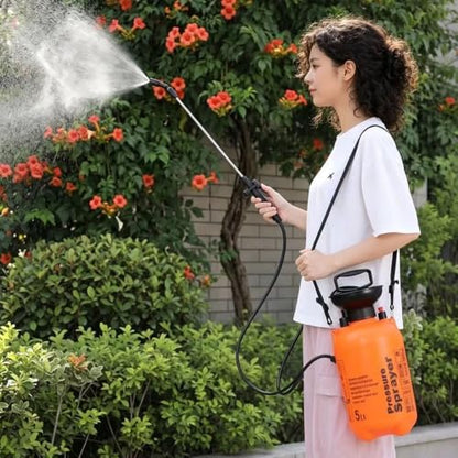 5L Garden Pressure Sprayer, Portable Hand Pump Sprayer for Yard Care - color: 5L-Orange